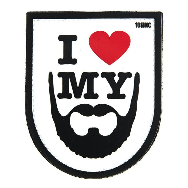 101 Inc. 3D Patch I love my Beard blanco