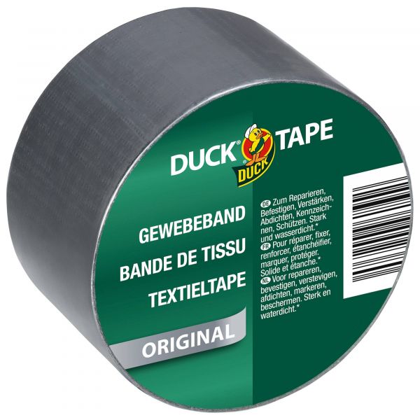 Duck Tape cinta de tela 50 mm x 5 m color plateado