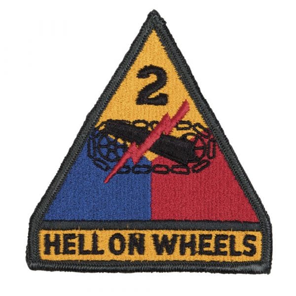 US Insignia texti 2nd Armored Division Hell on Wheels