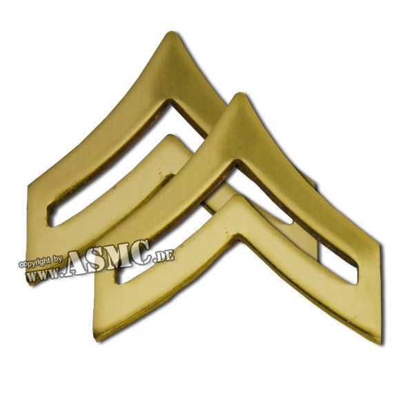 Distintivo metálico de rango US Corporal polished