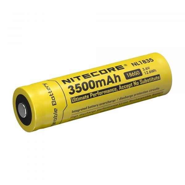Nitecore Li-Ion batería Typ 18650 3500mAh NL1835 amarilla