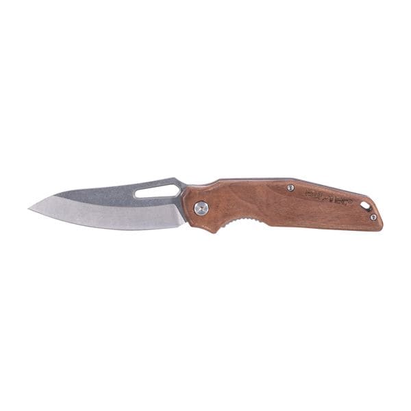 Mil-Tec cuchillo de una mano Wood con hoja de acero madera