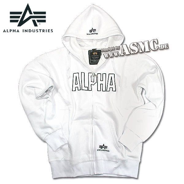 Alpha Industries Sudadera Track Hoodie blanca