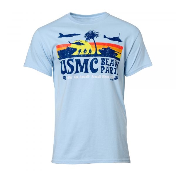 7.62 Design camiseta USMC Beach Party sky blue