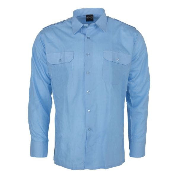 Camisa de servicio manga larga azul