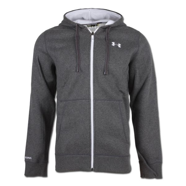 Sudadera Under Armour Charged Cotton Rival Full Zip antracita