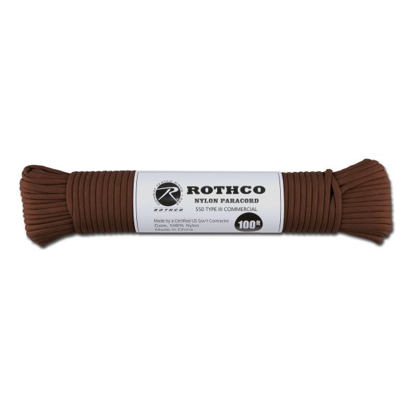 Rothco Cuerda paracaídas nailon Type III 550 LB chocolate brown