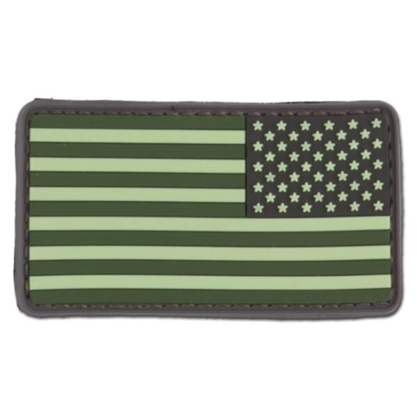 Parche 3D US Flag reversed forest green