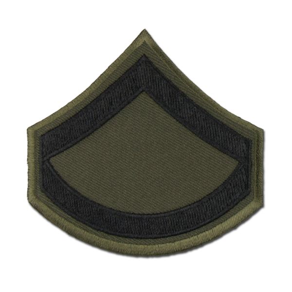 Distintivo textil de rango US negro Private FC