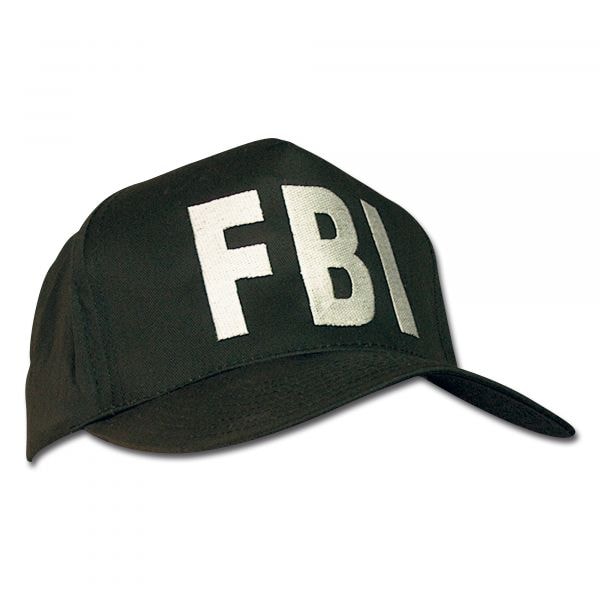 Gorra de béisbol FBI negra