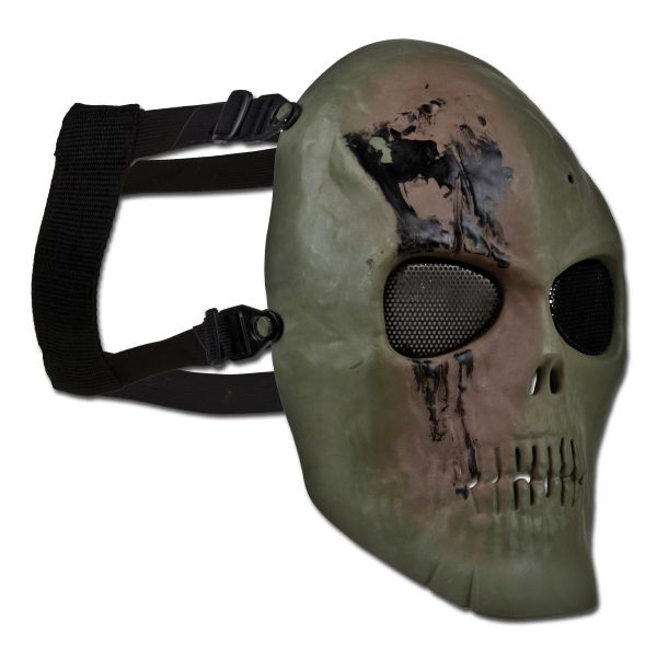 Máscara de protecciónon cráneo Full Face verde-gris