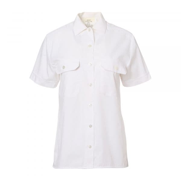 BW Camisa de servicio manga corta blanca usada mujeres