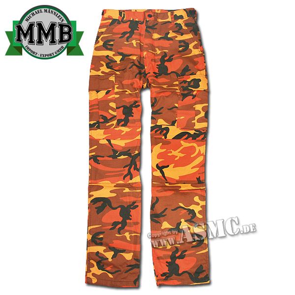 Pantalón de campo MMB estilo BDU orange-camo