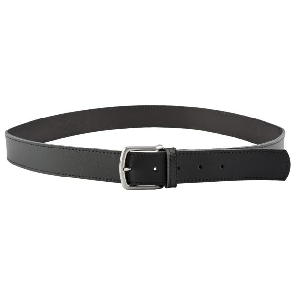 Cinturón Heim 40 mm/ ancho cuero costuras decorativas negro