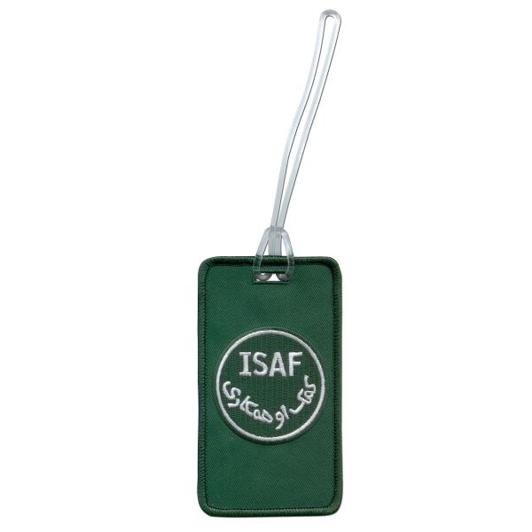 Colgante para equipaje ISAF verde