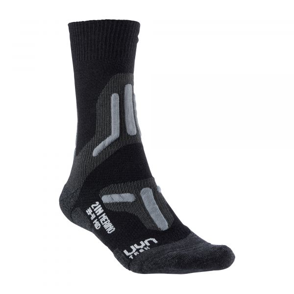 UYN calcetines Trekking 2in Merino Mid Socks hombres negro gris