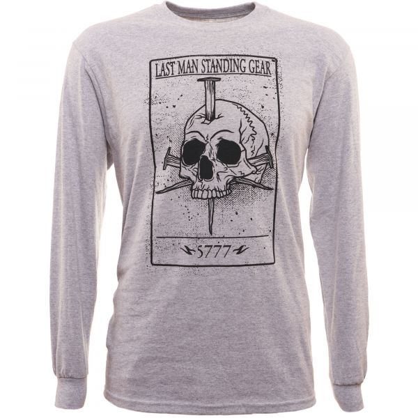 LMSGear Camiseta Longsleeve Death Card Skull gris