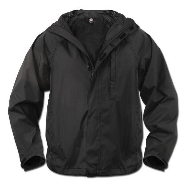 Chaqueta impermeable Rothco Packable negra