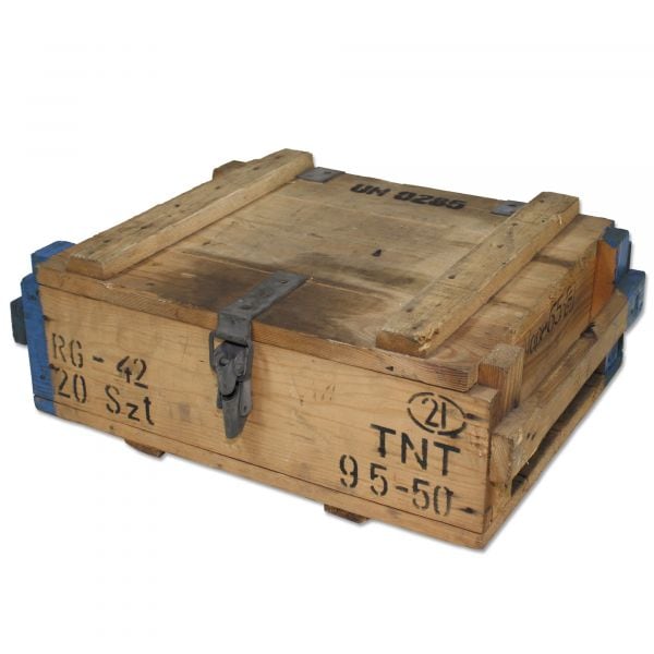 Caja de madera polaca TNT usada