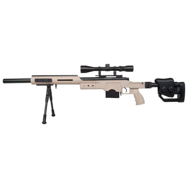 Rifle GSG Airsoft 4410 Sniper Set muelle 1.7 J tan