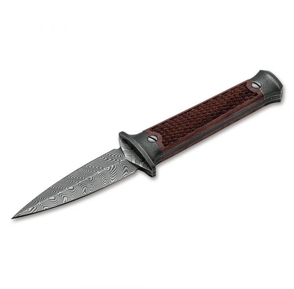 Böker cuchillo P08 Damast negro marrón