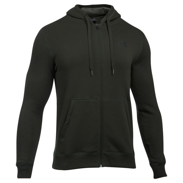 Sudadera Under Armour Hoodie Rival Fitted verde oscuro