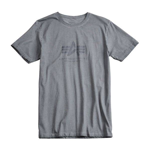 Camiseta Alpha Industries Oil Dye Basic gris