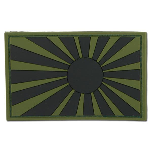 Parche 3D bandera de guerra Japón verde oliva/negro
