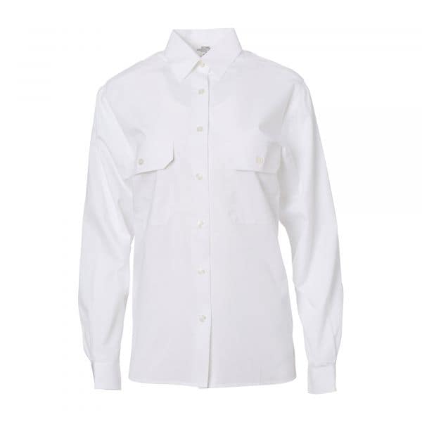 Camisa de servicio BW manga larga blanca usada mujeres