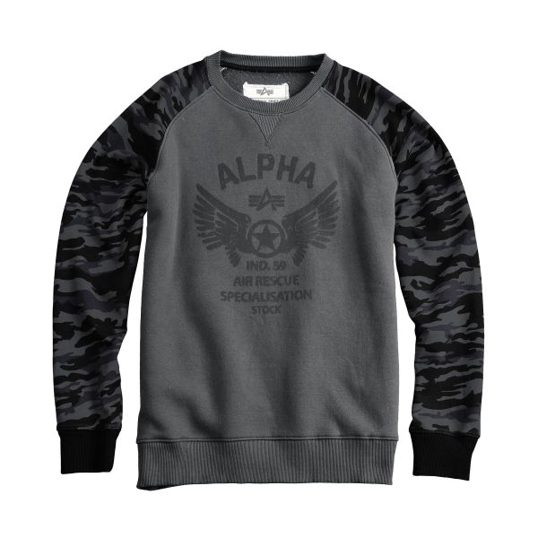 Suéter Alpha Industries Rescue Crew Neck gris oscuro