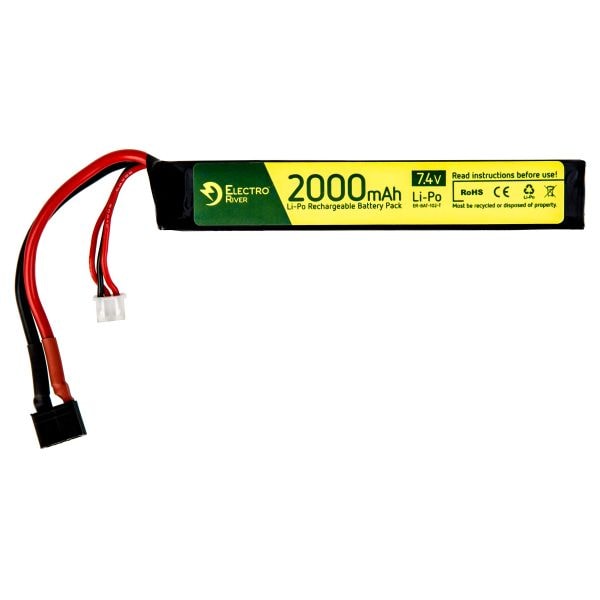 Batería Electro River Li-Po 7.4 V 2000 mAh Stick 15/30C Dean