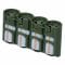 Porta baterías Powerpax SlimLine 4 x CR123 verde oliva