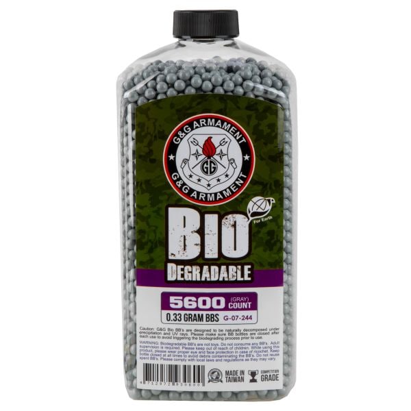 G&G Bio Airsoft BBs 6 mm 0.33 g 5600 ud. gris
