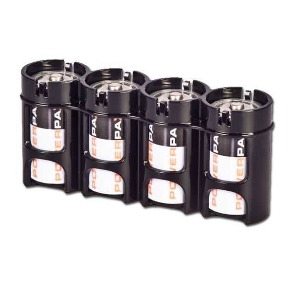 Soporte para baterías Powerpax 4 x C4 negro