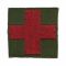 Insignia para textiles Cruz Roja/ Velcro Médico verde oliva