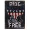 101 Inc. placa metálica Ride Free