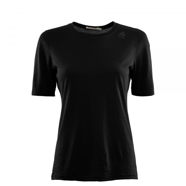 Aclima Camiseta LightWool Undershirt Tee jet black mujeres