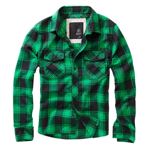 Brandit Camisa a cuadros verde/negro