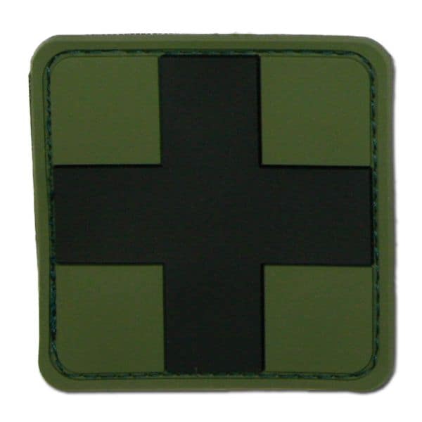 Parche - 3D Red Cross Medic verde oliva / negro