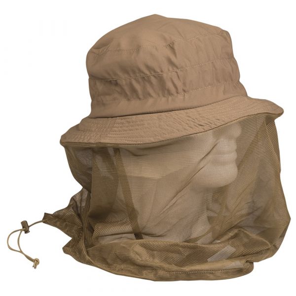 Sombrero de jungla Mil-Tec con protector de mosquito coyote