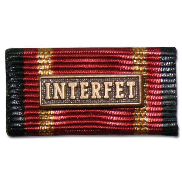 Placa de la orden por misiones en el extranjero INTERFET bronce.