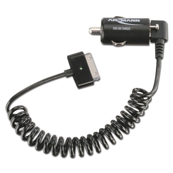 Cargador para coche USB & Apple® cable espiral Ansmann 2.1A