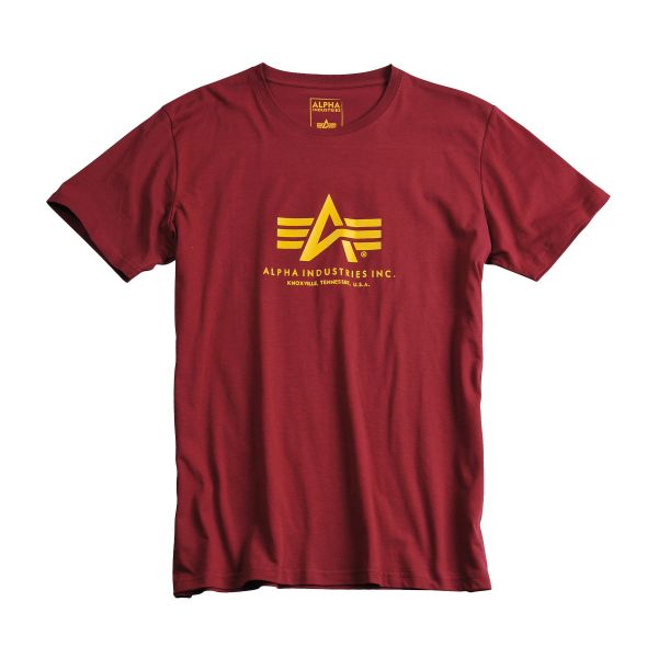 Camiseta Alpha Industries Basic bordó