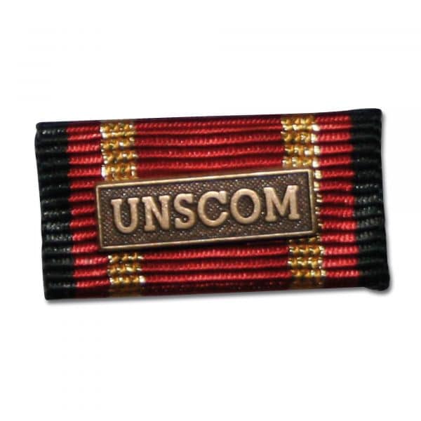Placa de la orden por misiones en el extranjero UNSCOM bronce