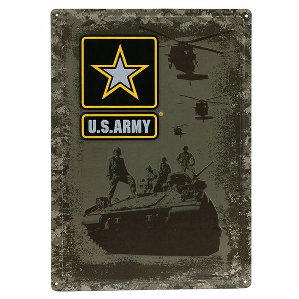 101 Inc. placa metálica U.S. Army