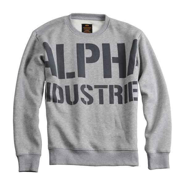 Suéter Alpha Industries Pullover All Over gris