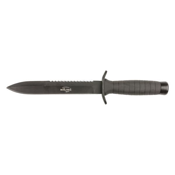 Cuchillo de combate con sierra negro