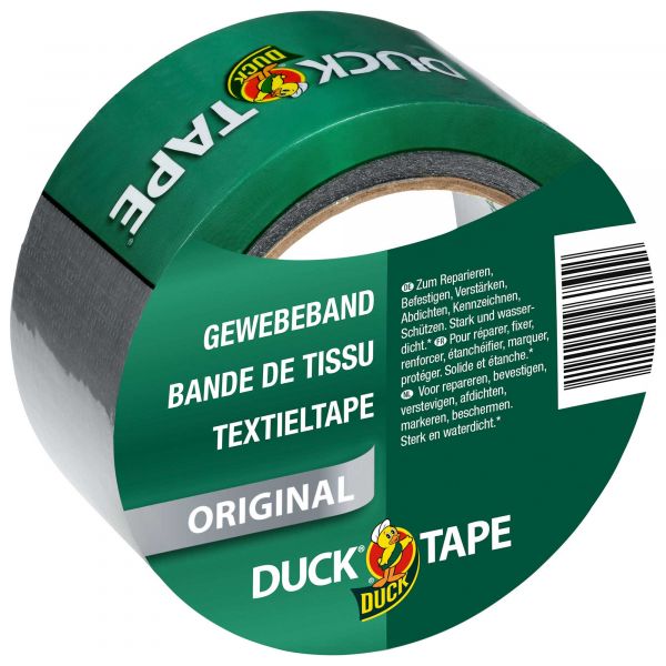 Duck Tape cinta de tela 50 mm x 25 m color plateado