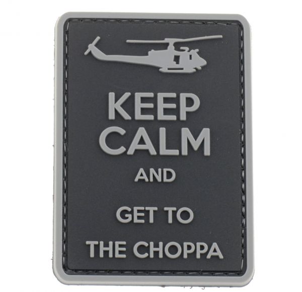 La Patcheria PVC-parche Keep Calm and Get to the Choppa negro