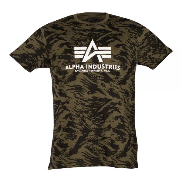 Alpha Industries camiseta Basic camo brushstroke green